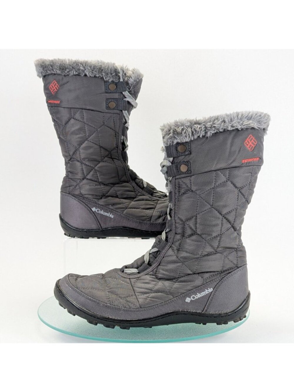 Columbia Womens Size 8 Minx II Mid Gray Insulated Snow Boots Winter BL1585-051 - Picture 2 of 11